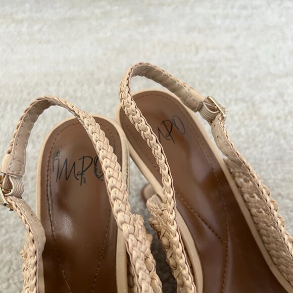 Impo Vasanti Boho Wedge Slingback Sandals Heels Shoes 8.5 - Picture 9 of 11